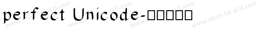 perfect Unicode字体转换